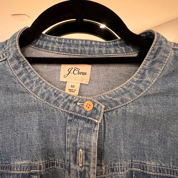 J. Crew Denim Shirt Dress. Size 10 - Picture 4 of 12